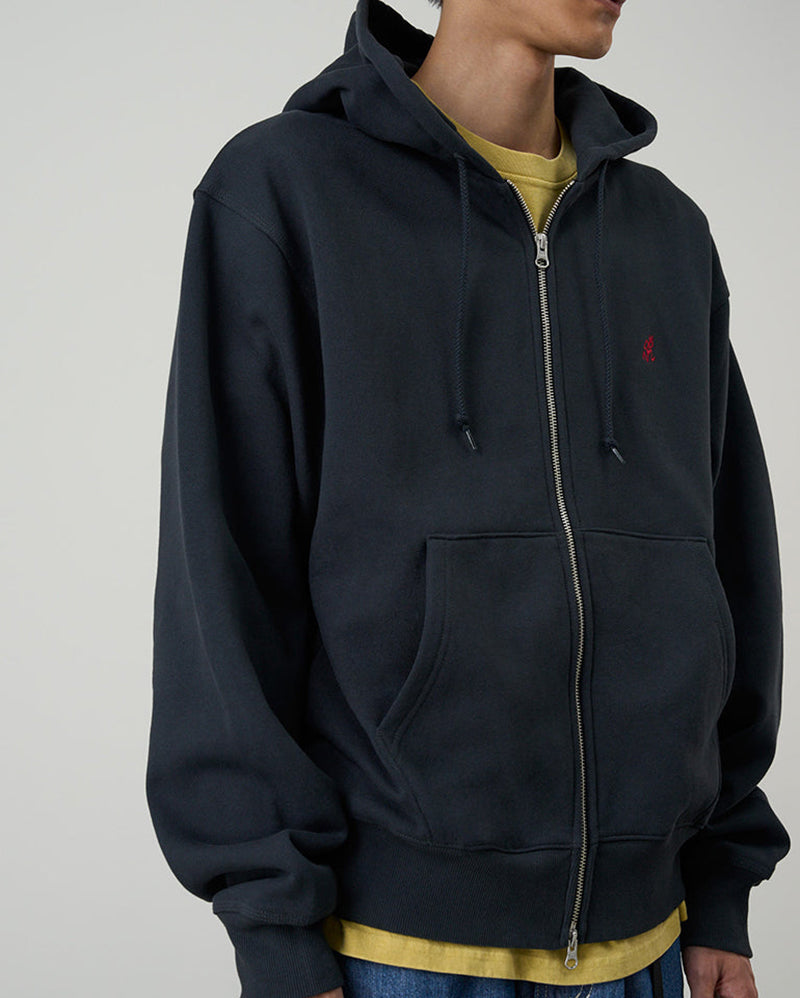 One Point Zip Hoodie - Vintage Black - Gramicci