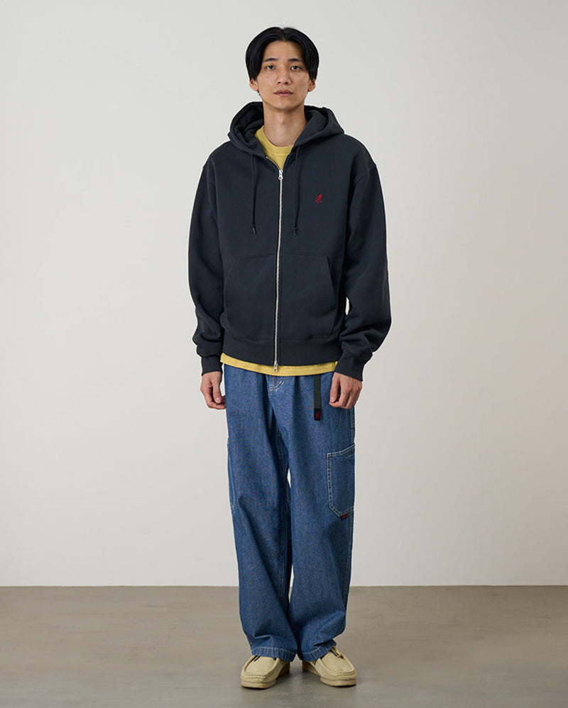 One Point Zip Hoodie - Vintage Black - Gramicci