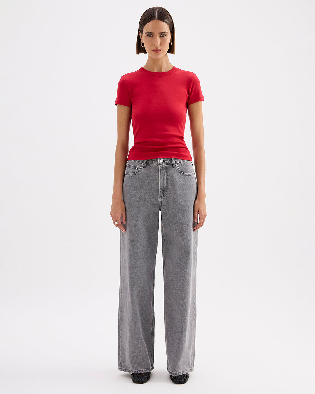 Organic Baby Tee - Cherry - Nude Lucy