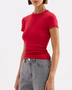 Organic Baby Tee - Cherry - Nude Lucy