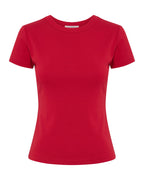 Organic Baby Tee - Cherry - Nude Lucy
