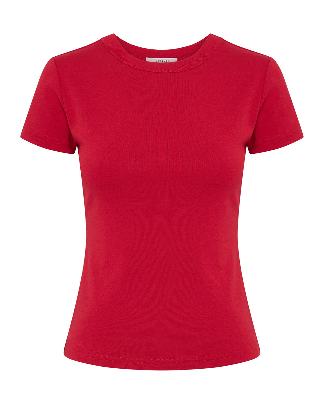 Organic Baby Tee - Cherry - Nude Lucy