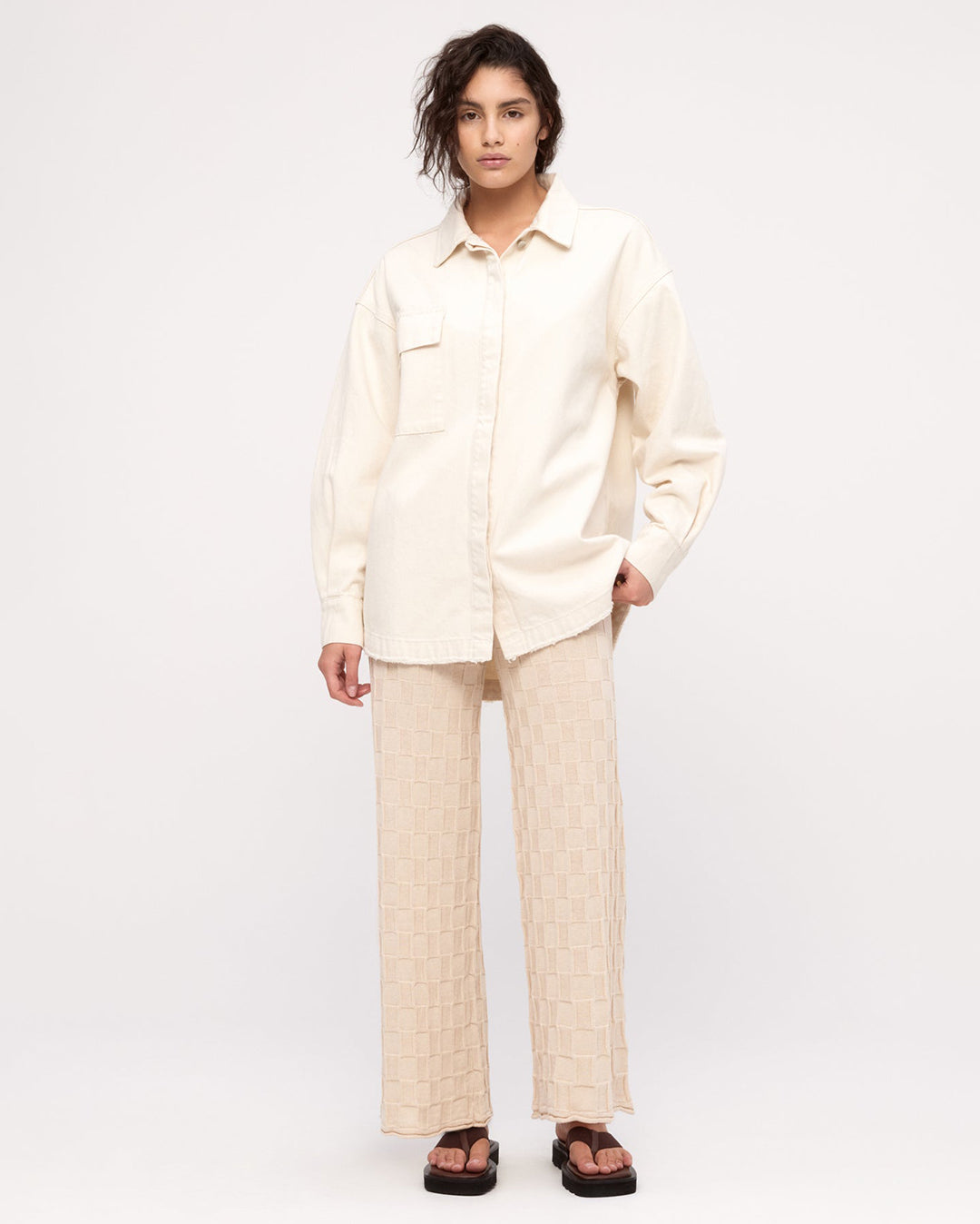 Organic Denim Shirt Jacket - Coconut - Zulu and Zephyr