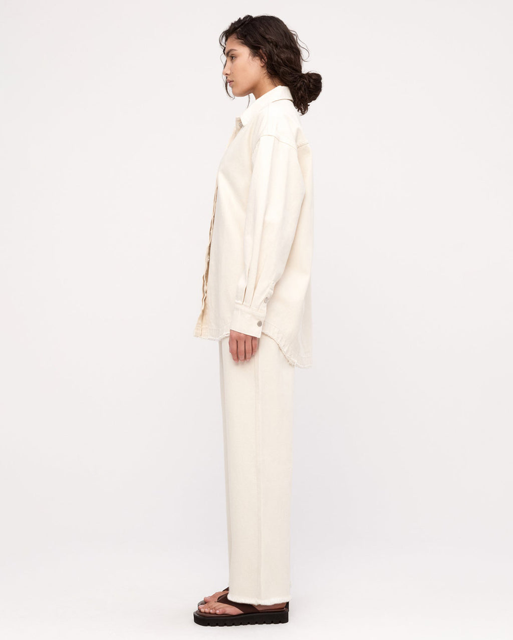 Organic Denim Shirt Jacket - Coconut - Zulu and Zephyr