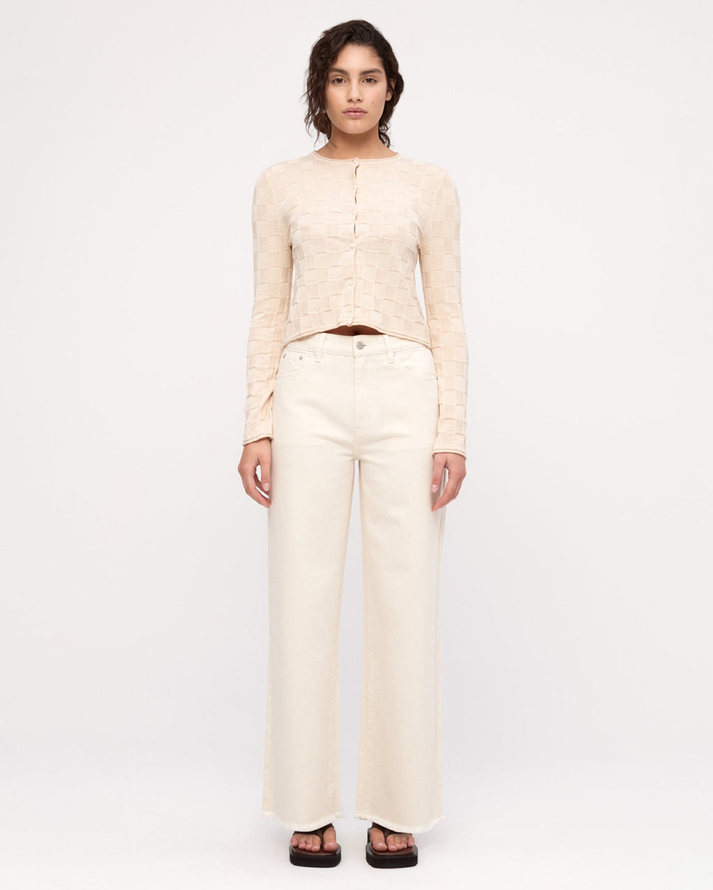 Organic Mid Rise Jean - Coconut - Zulu and Zephyr
