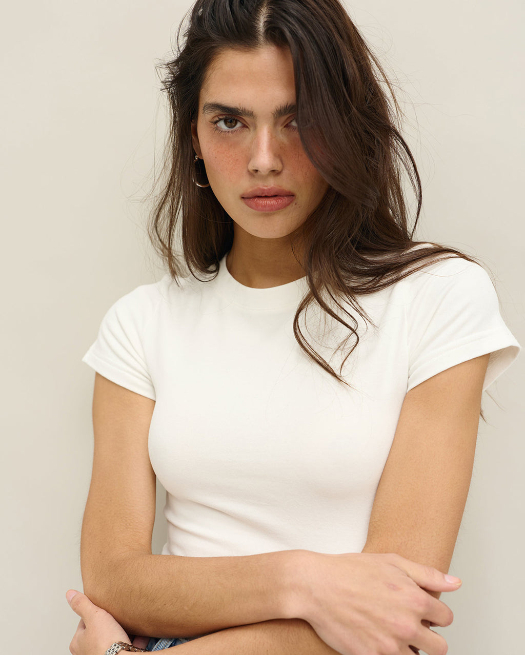 Evie Fitted Tee - White - ORTC