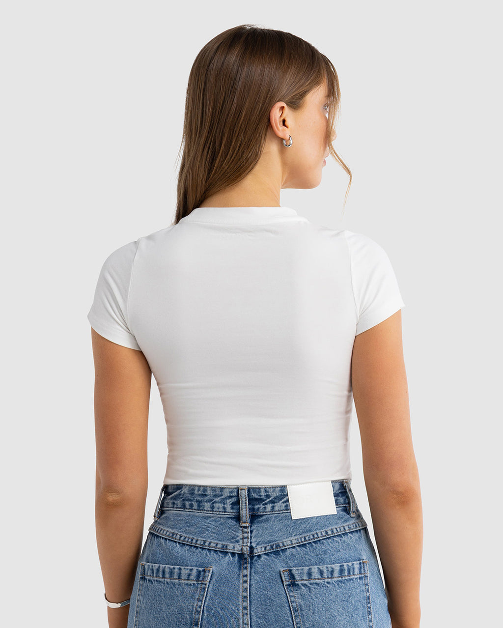 Evie Fitted Tee - White - ORTC