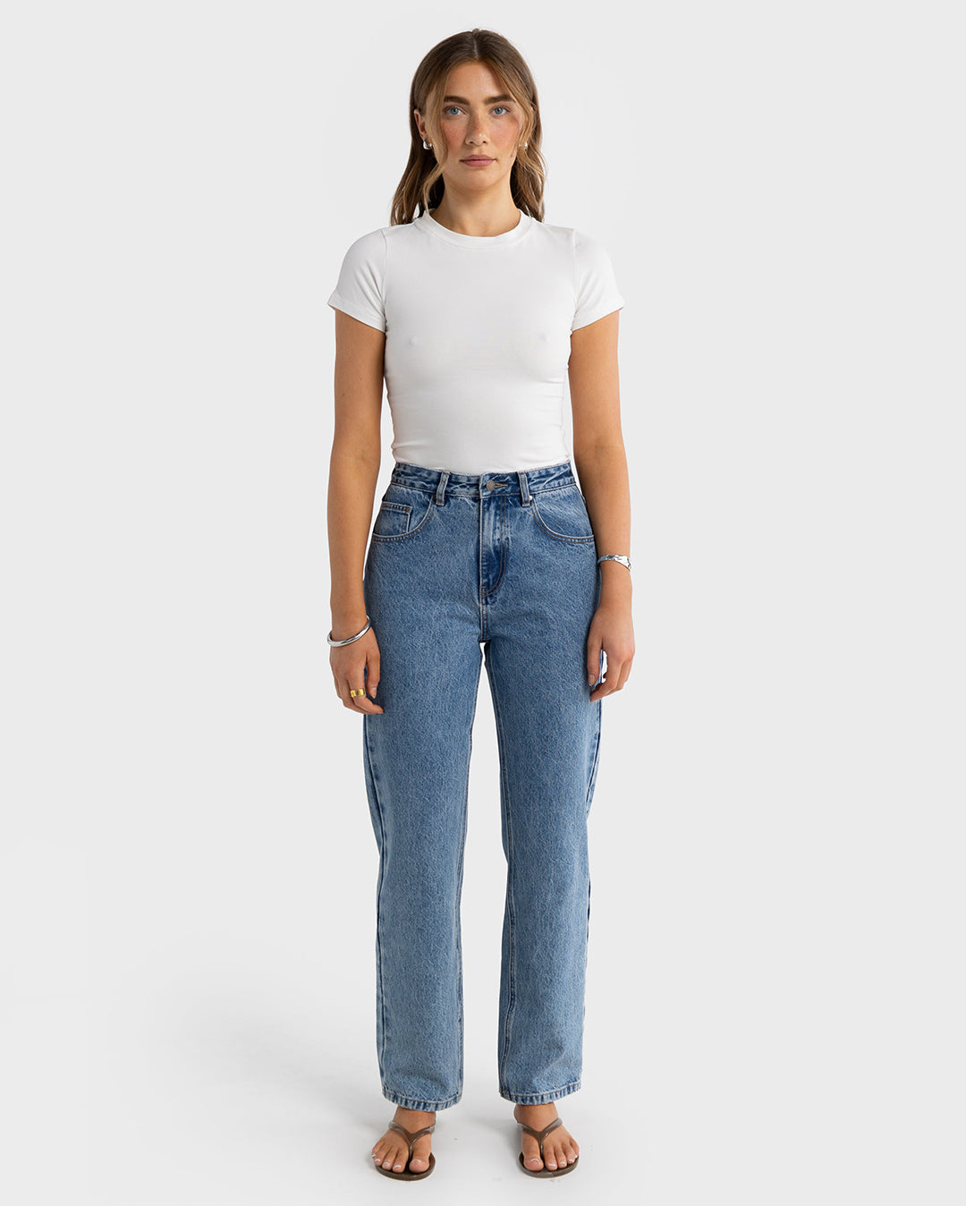 Evie Fitted Tee - White - ORTC