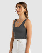 Kingston Knit Tank - Charcoal Marle - ORTC