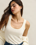 Kingston Knit Tank - White - ORTC