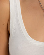 Kingston Knit Tank - White - ORTC