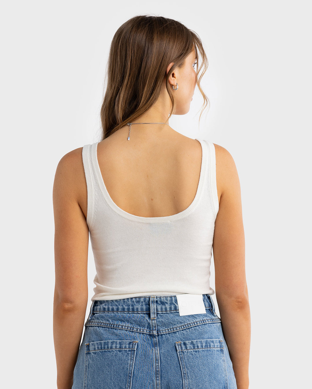 Kingston Knit Tank - White - ORTC