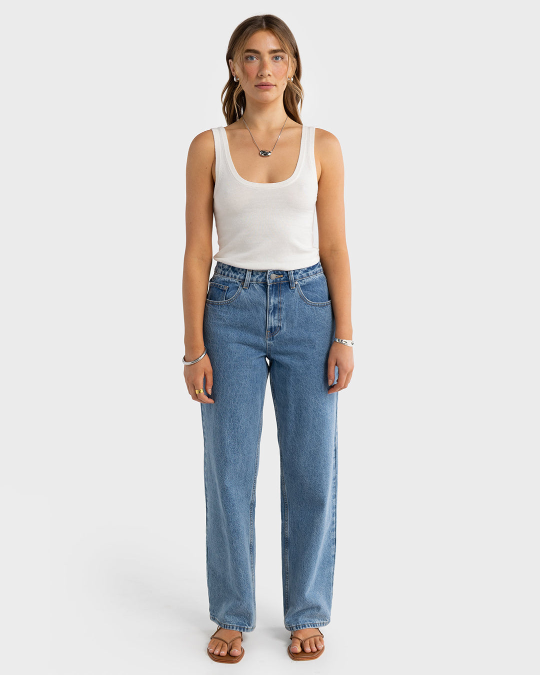 Kingston Knit Tank - White - ORTC
