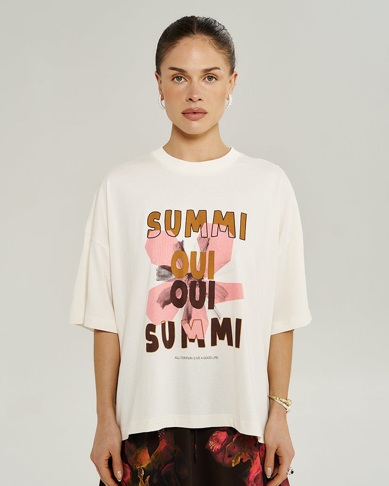 Oui Oui Tee - Vintage White - Summi Summi