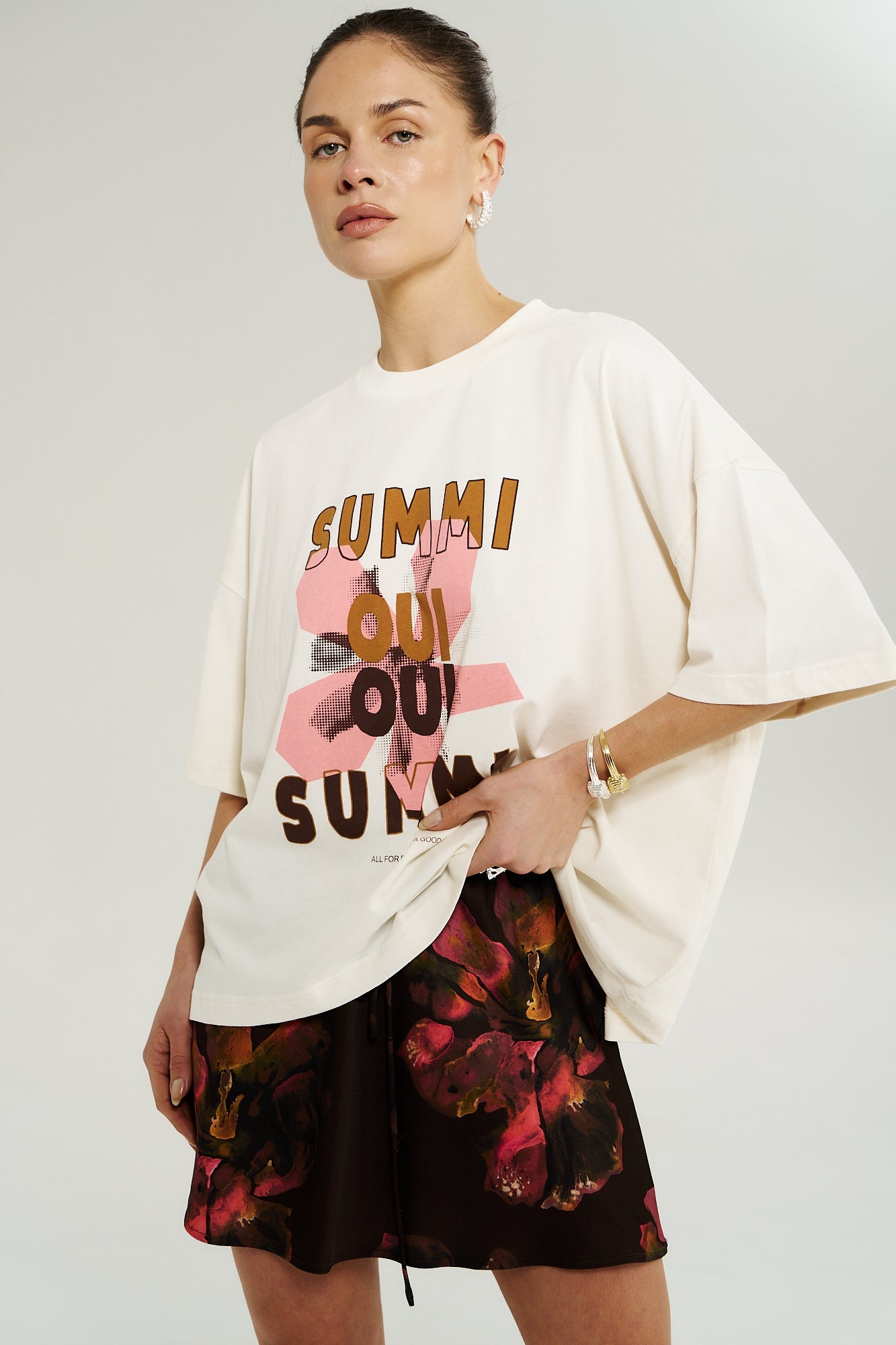 Oui Oui Tee - Vintage White - Summi Summi