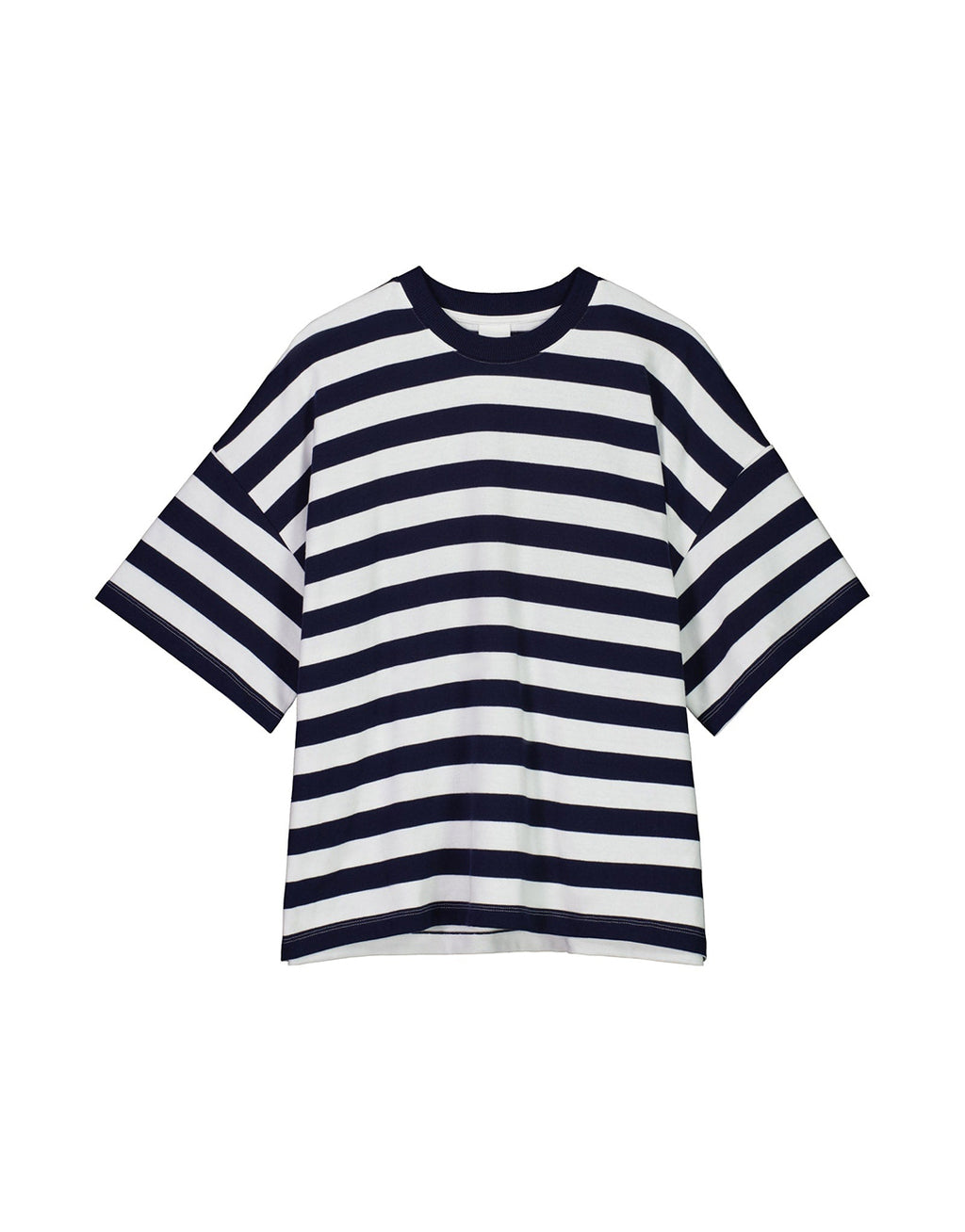 Oversized Boxy T-Shirt - Navy / White Stripe