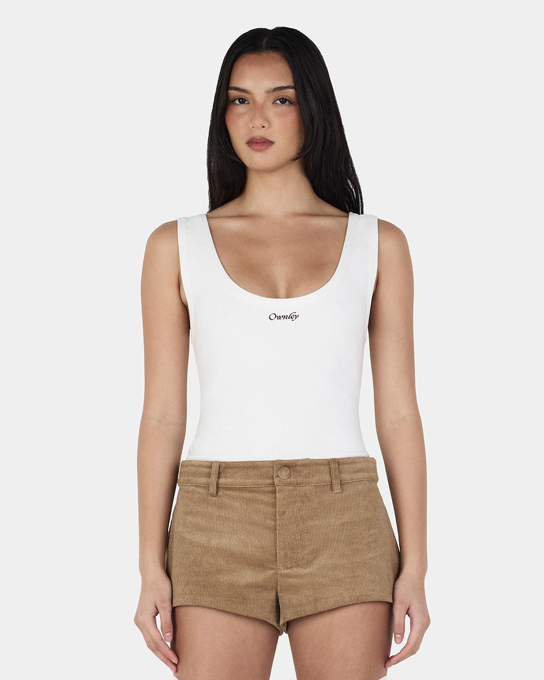 Ayla Logo Tank - Ivory - Ownley