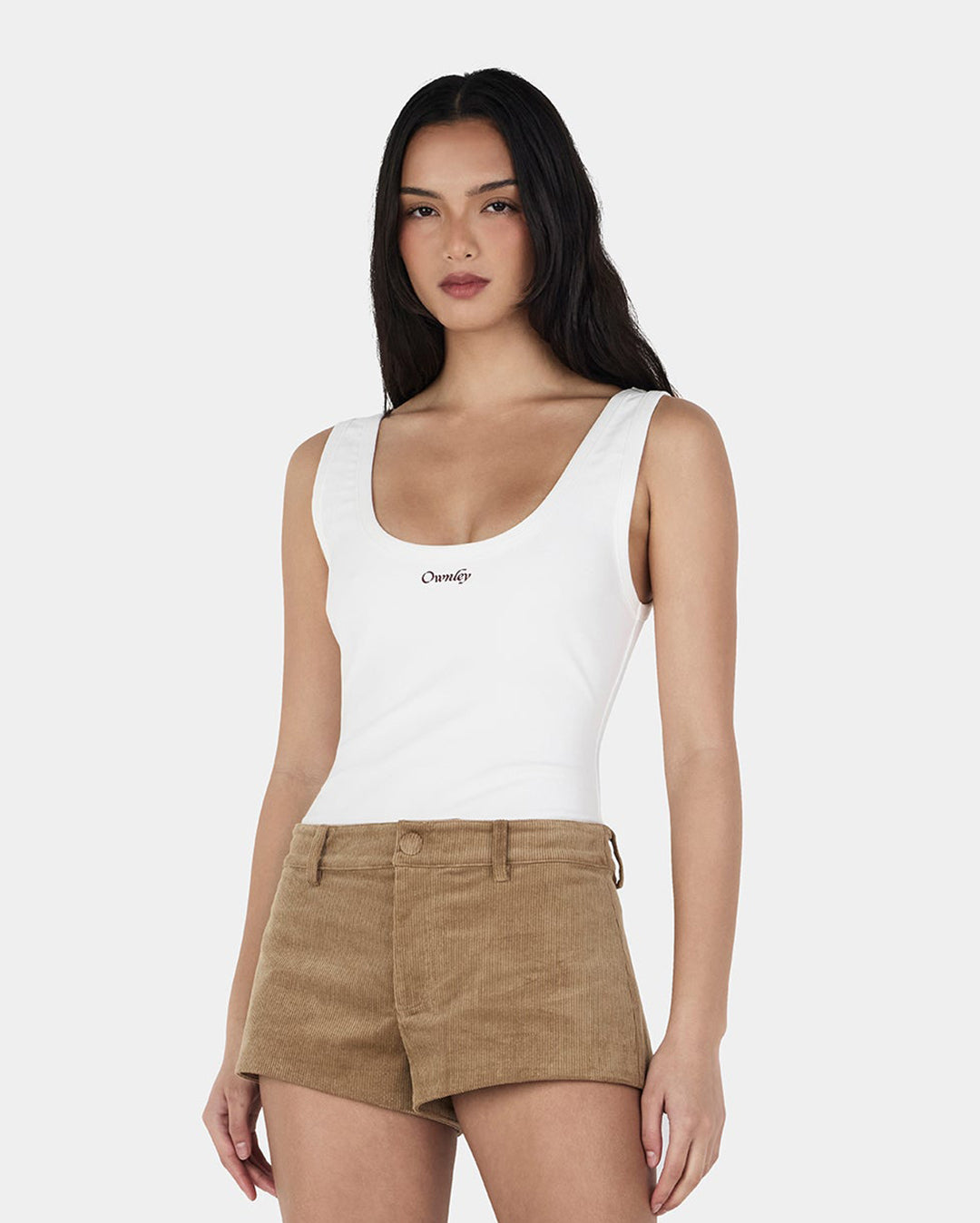 Ayla Logo Tank - Ivory - Ownley