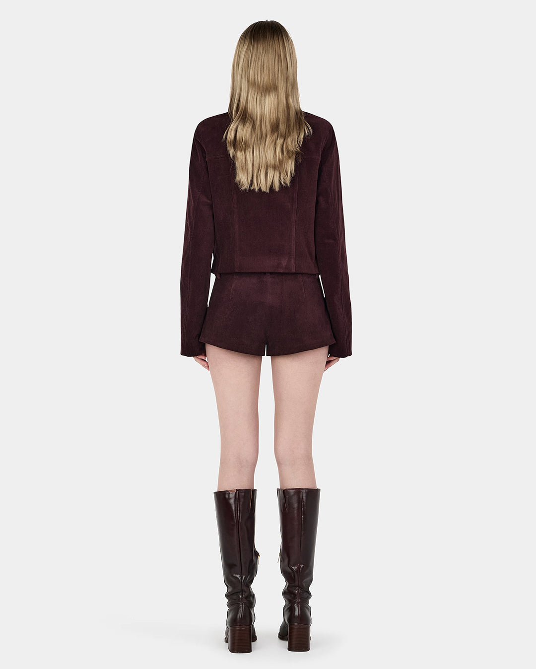 Cadence Cord Jacket - Cherry Choc - Ownley