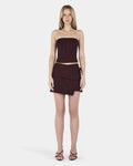 Ivy Wrap Skirt - Cherry Choc Stripe - Ownley