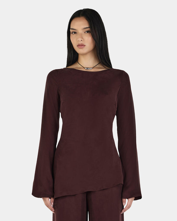 Orelia Top - Cocoa
