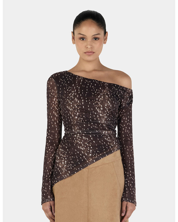 Paige Long Sleeve Top - Bambi