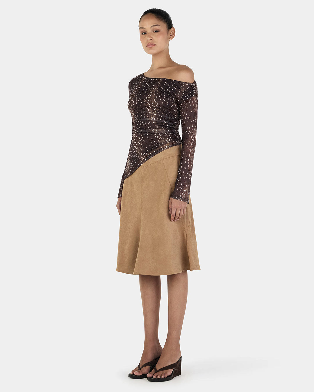 Paige Long Sleeve Top - Bambi
