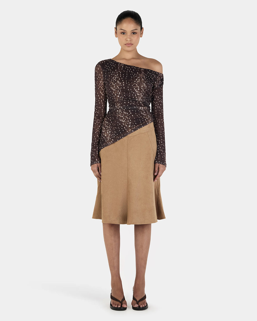 Paige Long Sleeve Top - Bambi