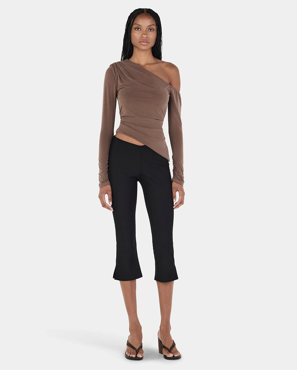 Pearla Long Sleeve Top - Chocolate - Ownley