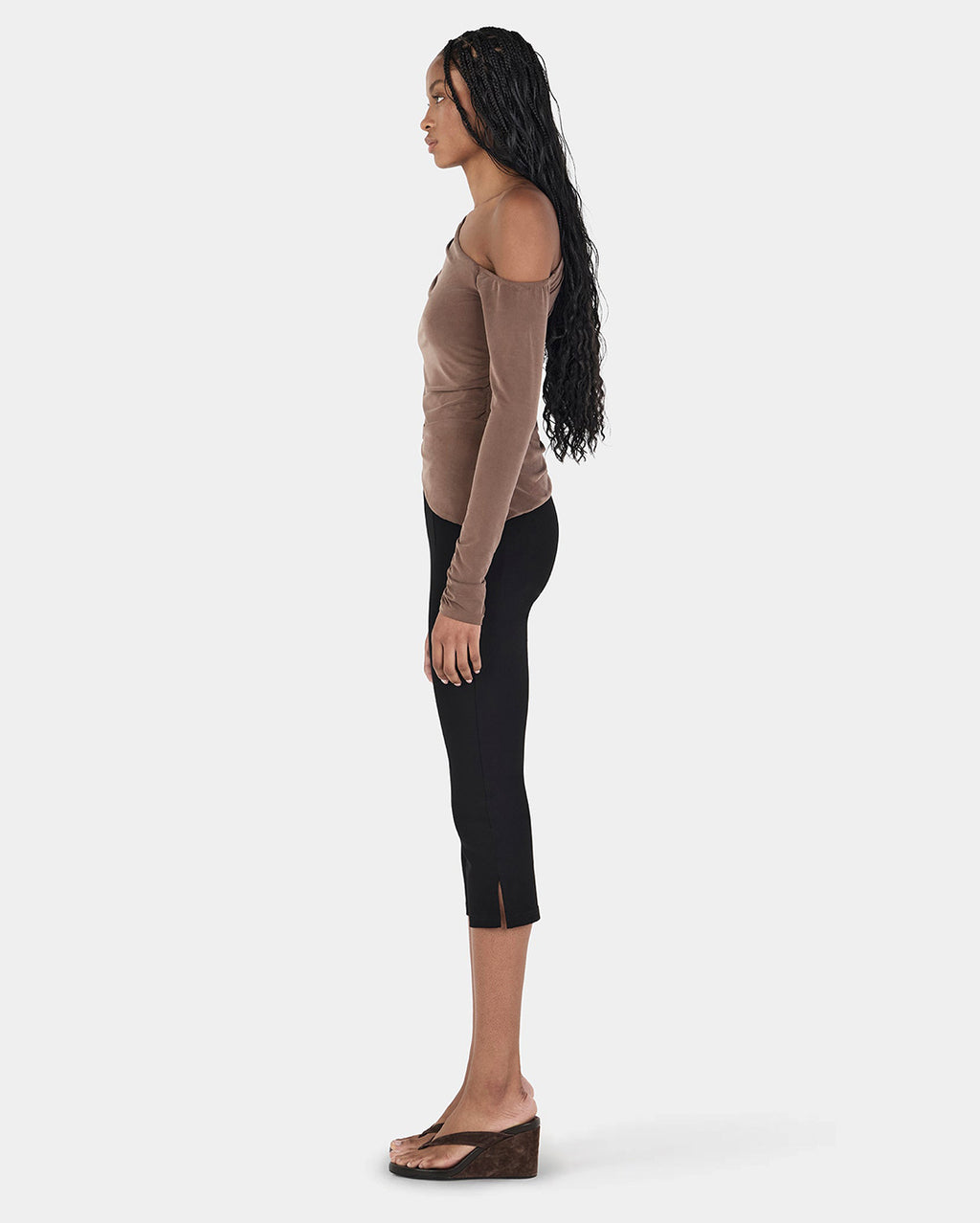 Pearla Long Sleeve Top - Chocolate - Ownley