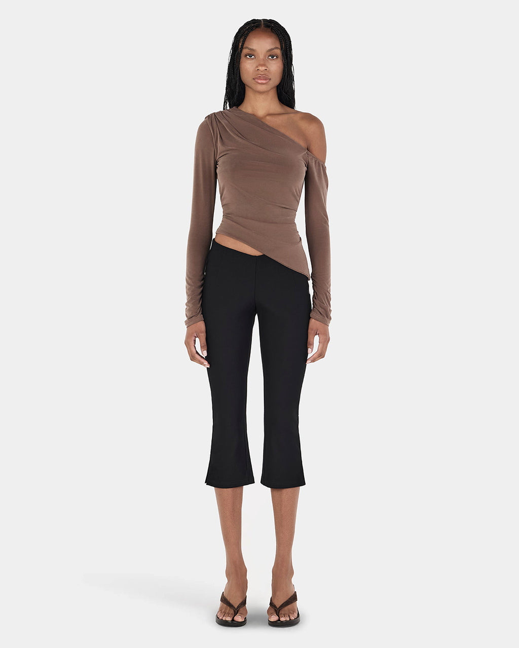 Pearla Long Sleeve Top - Chocolate - Ownley