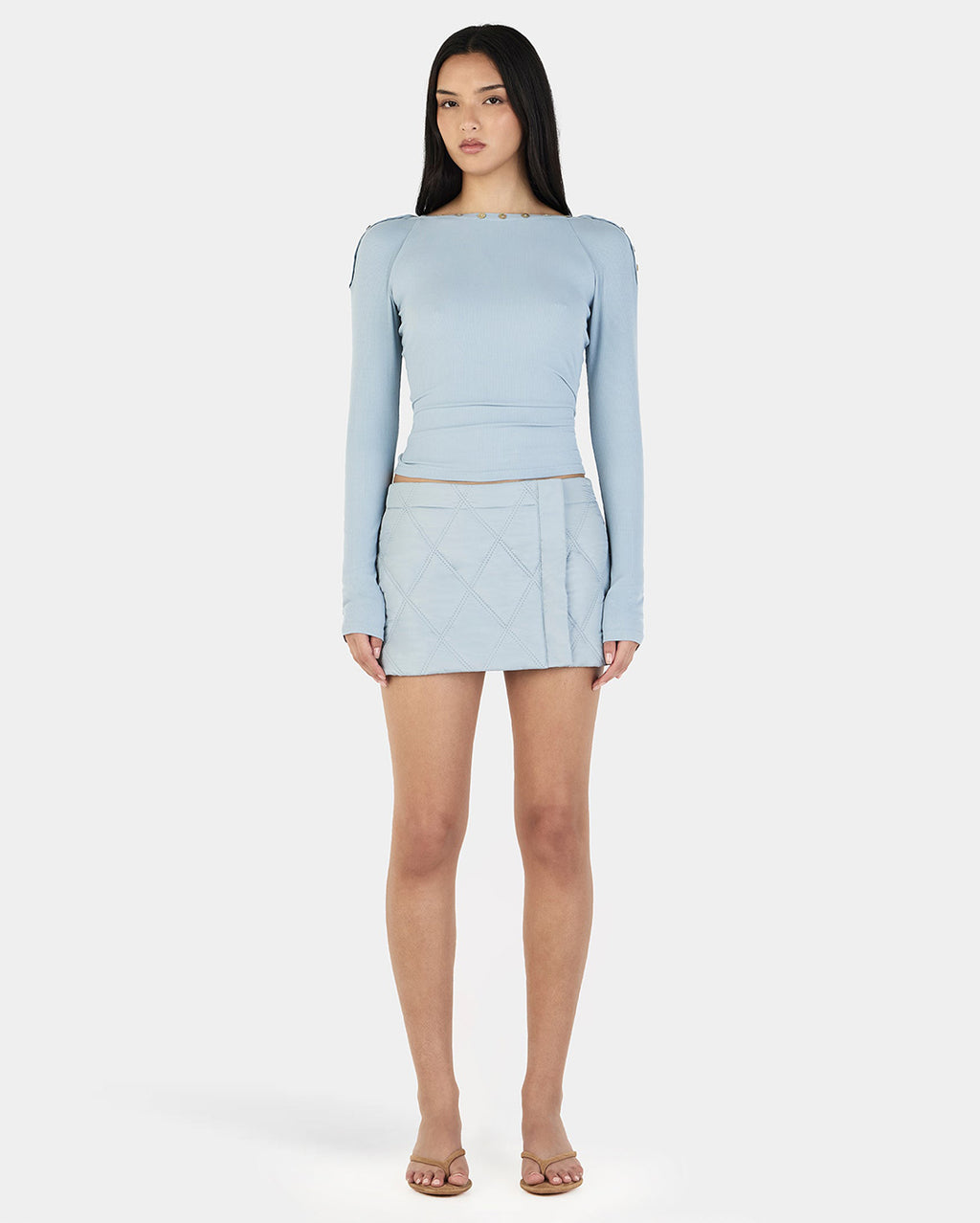 Quinn Long Sleeve Top - Ice