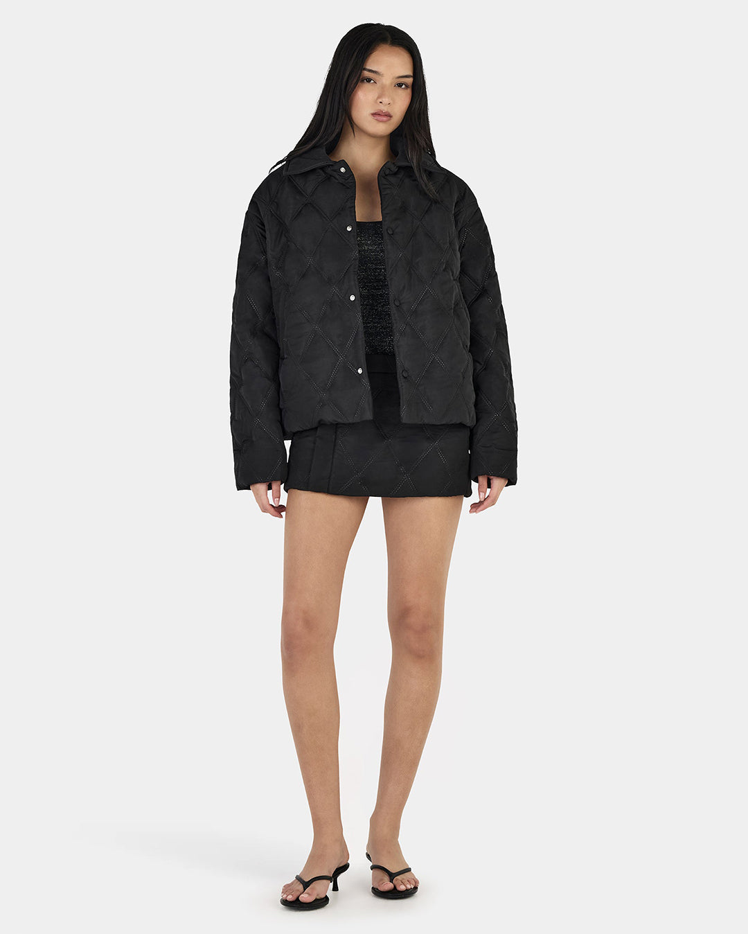 Quinton Quilted Jacket - Black - Ownley