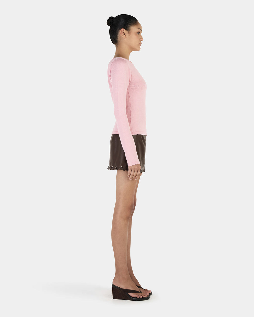 Sabine Mini Skirt - Chocolate - Ownley