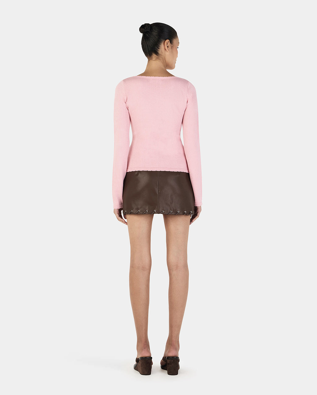Sabine Mini Skirt - Chocolate - Ownley