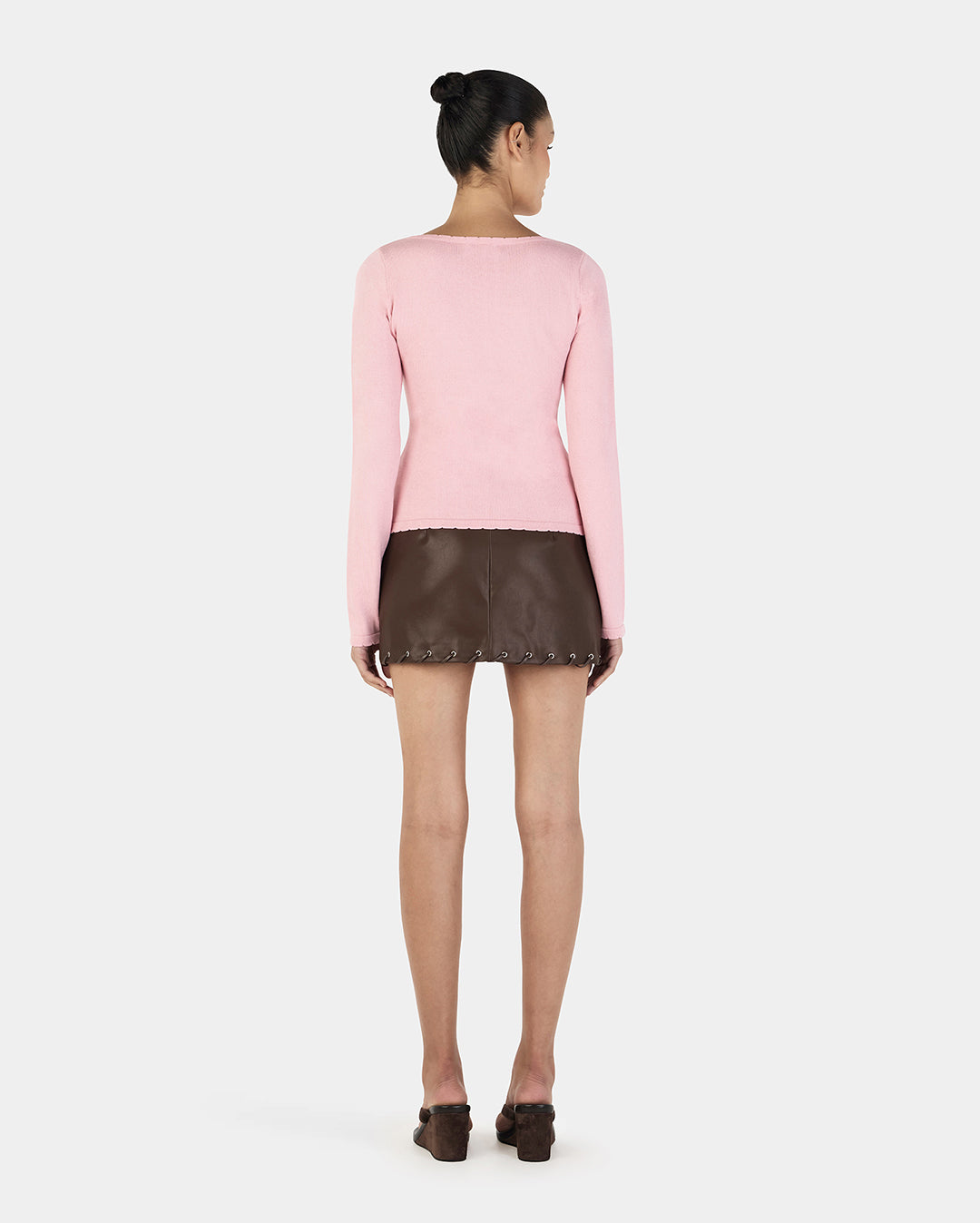 Sabine Mini Skirt - Chocolate - Ownley