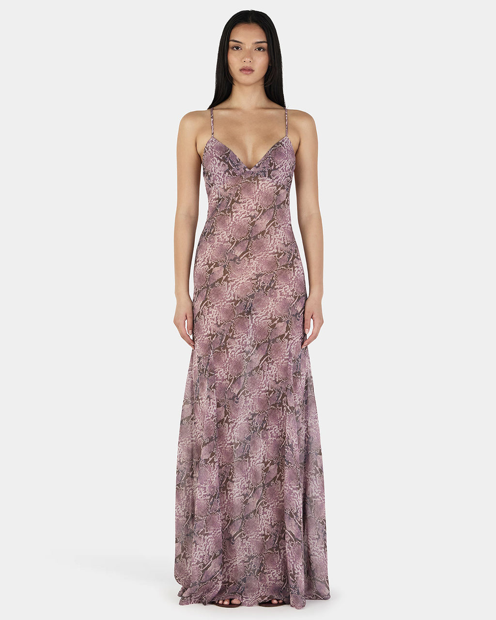 Tiffany Maxi Dress - Mauve Snake - Ownley