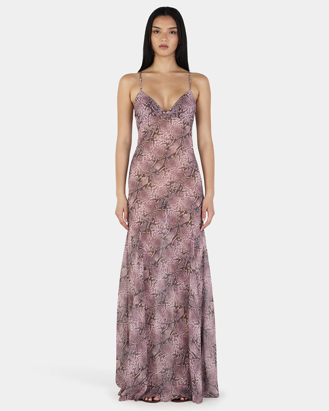 Tiffany Maxi Dress - Mauve Snake - Ownley