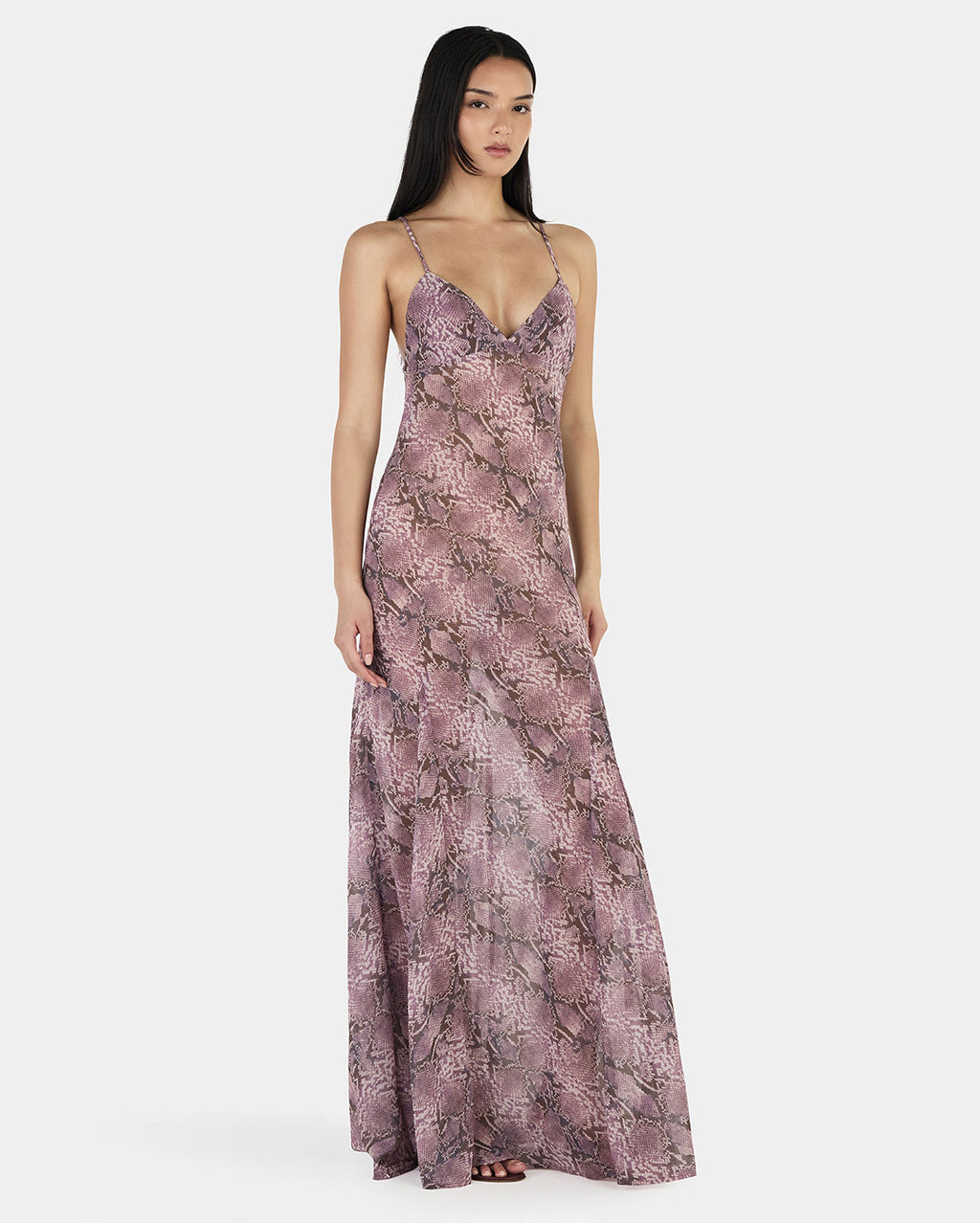 Tiffany Maxi Dress - Mauve Snake - Ownley