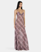 Tiffany Maxi Dress - Mauve Snake - Ownley