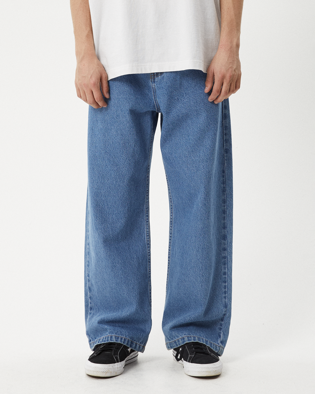 Pablo - Denim Baggy Jean - Worn Blue - Afends