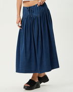 Palmer - Midi Skirt - Ink - Afends