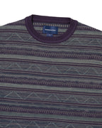 Pattern Knit Crew - Dark Purple - thisisneverthat