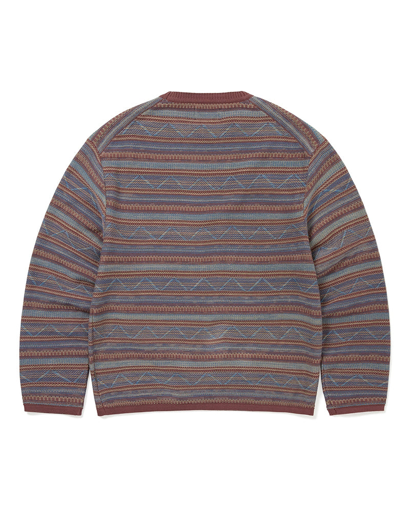 Pattern Knit Crew - Magenta - thisisneverthat