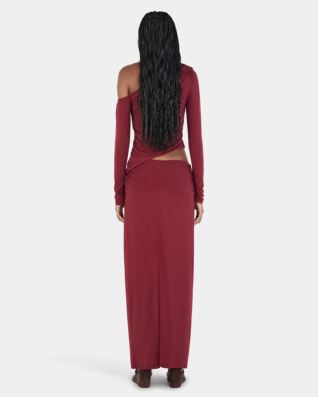 Pearla Long Sleeve Top - Burgundy - Ownley