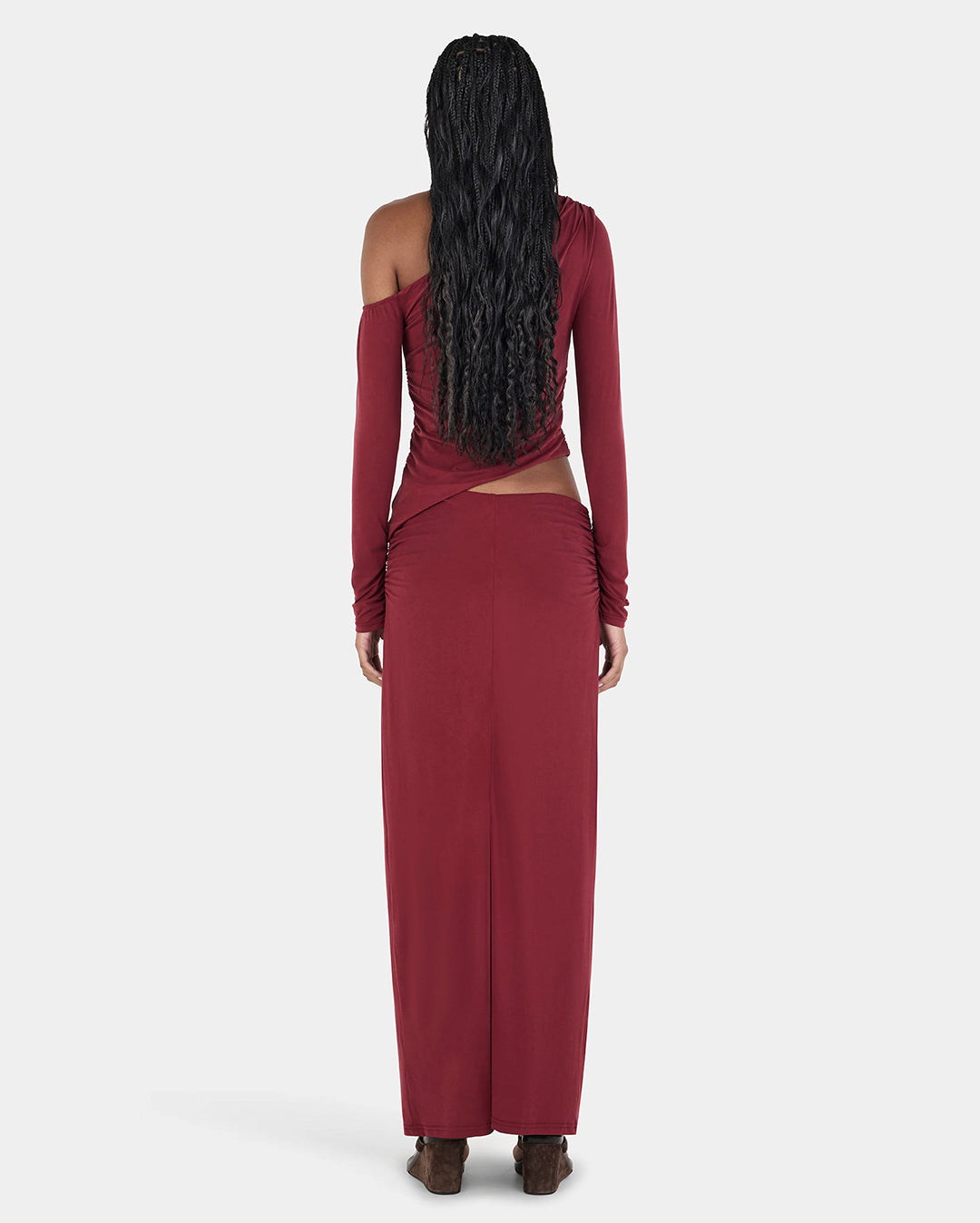 Pearla Long Sleeve Top - Burgundy - Ownley
