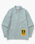 Poplin Stripe Waiter Shirt - Forest - Service Works