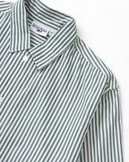 Poplin Stripe Waiter Shirt - Forest - Service Works