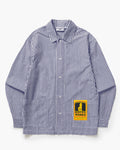 Poplin Stripe Waiter Shirt - Royal - Service Works