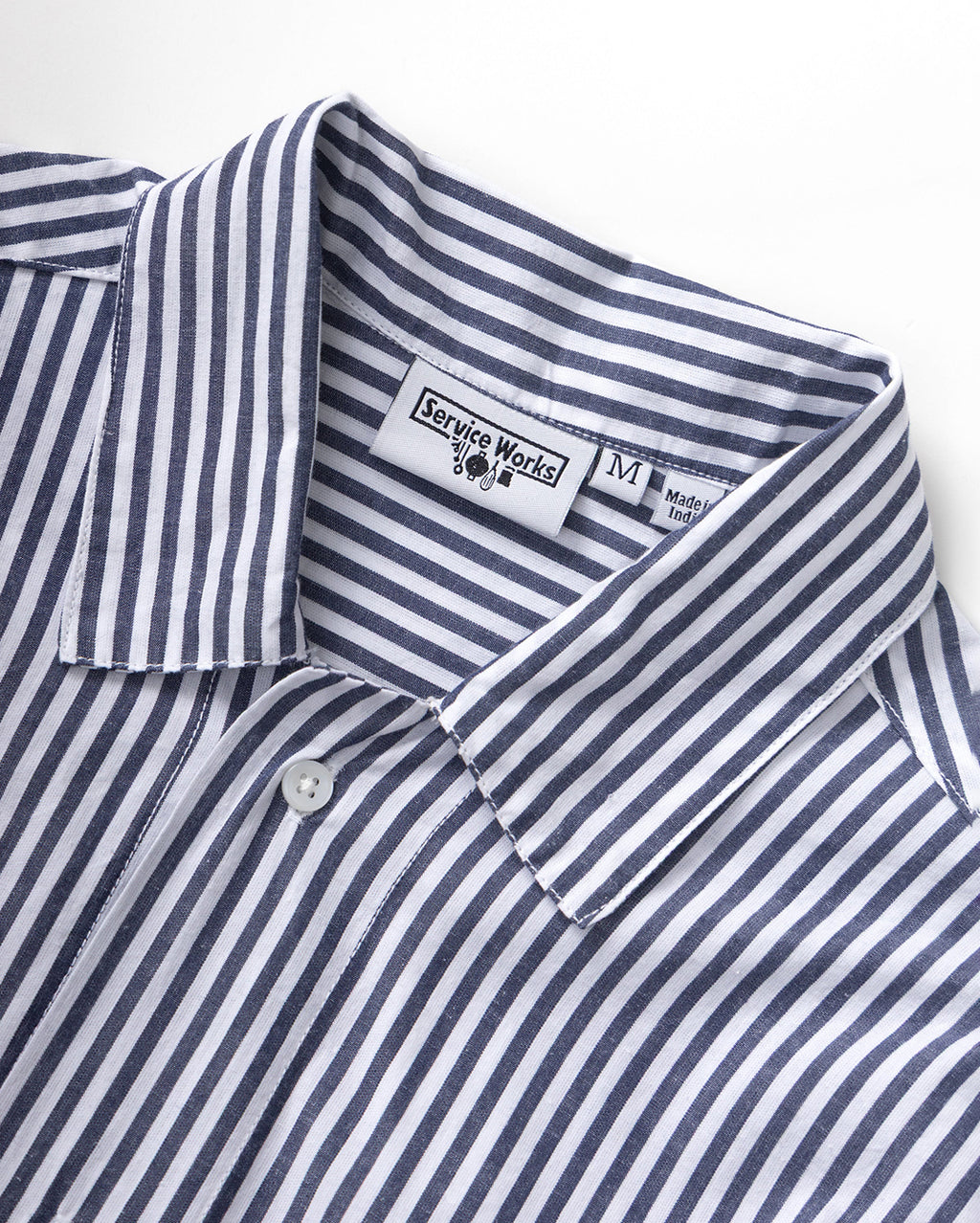 Poplin Stripe Waiter Shirt - Royal - Service Works